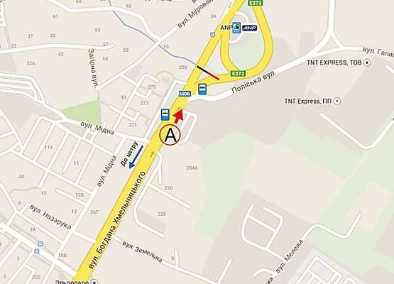 Схема рекламной плоскости по адресу Хмельницького (ринок "Галицьке перехрестя") правий