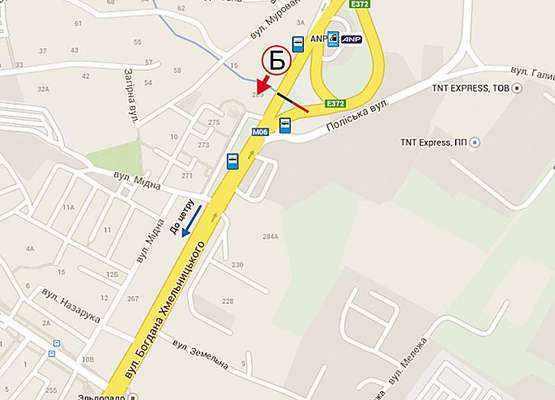 Схема рекламной плоскости по адресу Хмельницького (в’їзд в місто ринок "Галицьке перехрестя"))лівий