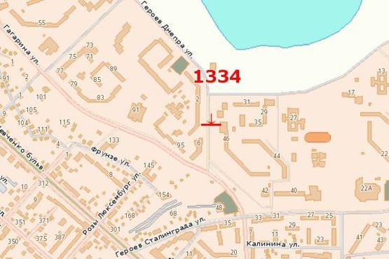 Схема рекламной плоскости по адресу Сержанта Смирнова вул., 5/1