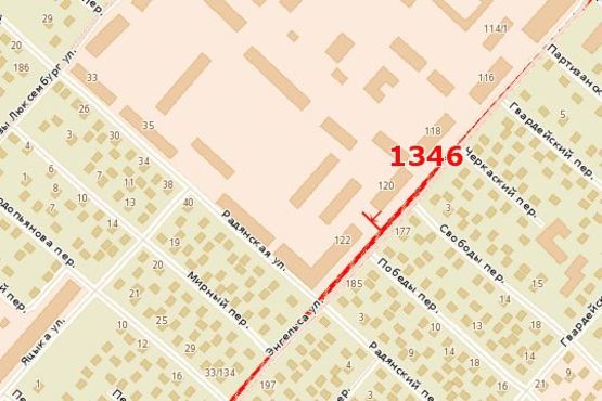 Схема рекламной плоскости по адресу Енгельса вул. (В’ячеслава Чорновола вул.), 120