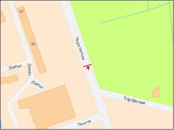 Схема рекламной плоскости по адресу Черновола В пр, от центра