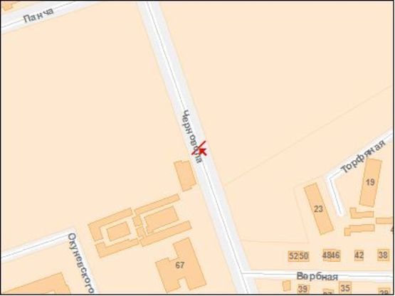 Схема рекламної площини за адресою Черновола В. пр. / Панча ул., из центра, Арсен, ТЦ Интерсити, Леопарт парк развлечений