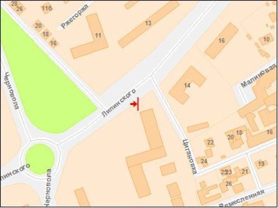 Схема рекламной плоскости по адресу Липинского ул, 11, от пр Черновола