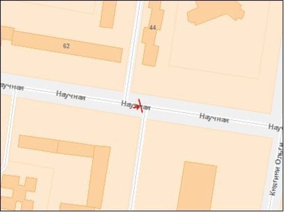 Схема рекламной плоскости по адресу Научная ул, 35, к ул Стрийской