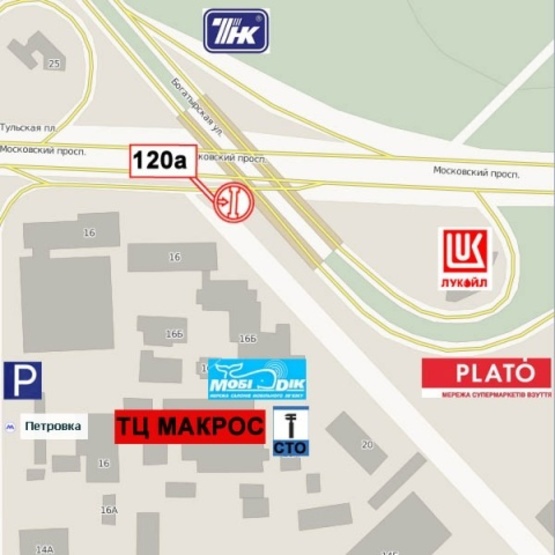 Схема рекламной плоскости по адресу Тульская пл.,- Московский просп., (на разделительной полосе, в сторону Московского моста), призма 