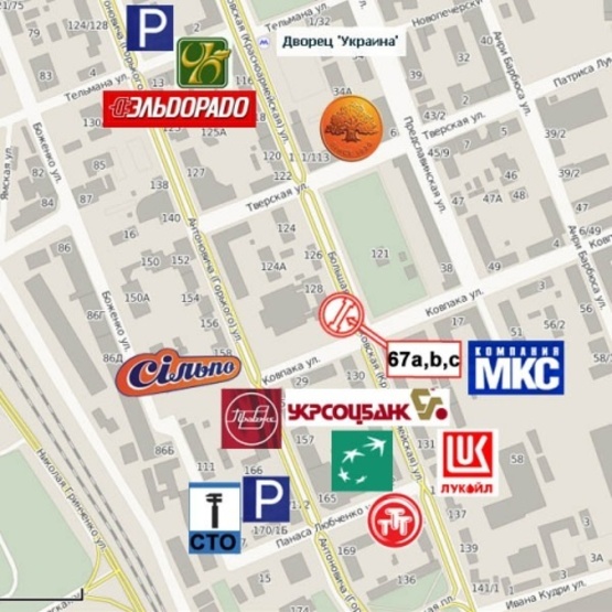 Схема рекламної площини за адресою ул. Красноармейская, 128 (призма)правая