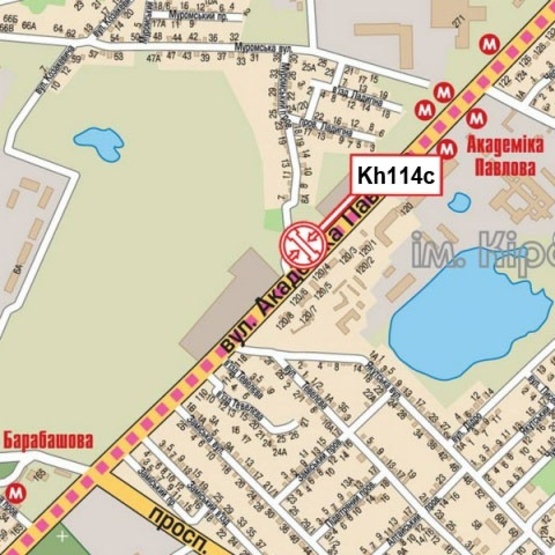 Схема рекламної площини за адресою Павлова Ак. ул., 120/4, (АЗС "Shell", маркет "ЕРА", Трактирь "Артель", СТО, Автотехцентр,дом электроники "Target"), направл. Московского просп., призма