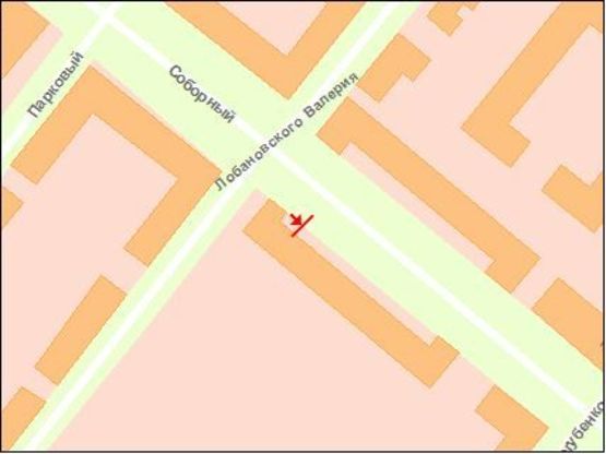 Схема рекламной плоскости по адресу пр. Соборний — вул. Трегубенка, №1