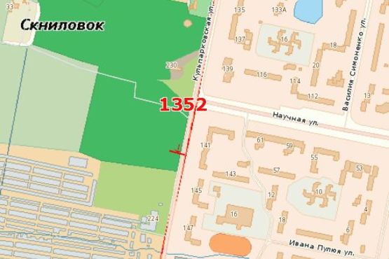 Схема рекламной плоскости по адресу Кульпарківська вул., 226