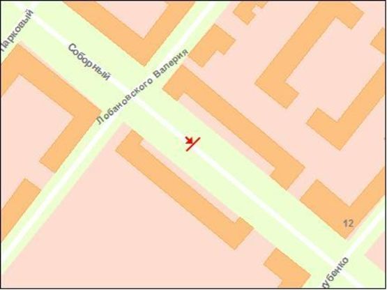 Схема рекламної площини за адресою вул. Трегубенка — вул. Лобановського