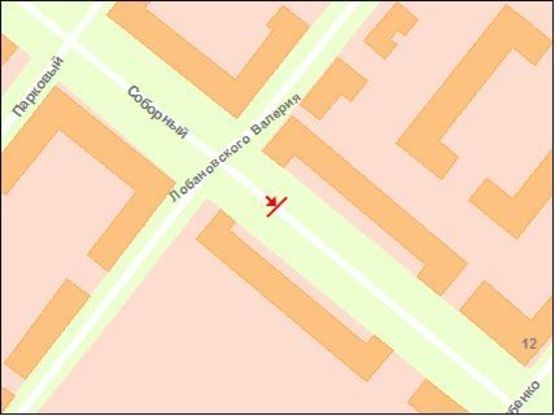 Схема рекламної площини за адресою вул. Трегубенка — вул. Лобановського