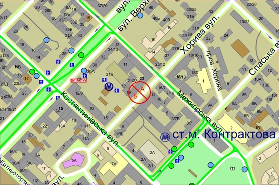 Схема рекламной плоскости по адресу вул. Хорива, 21