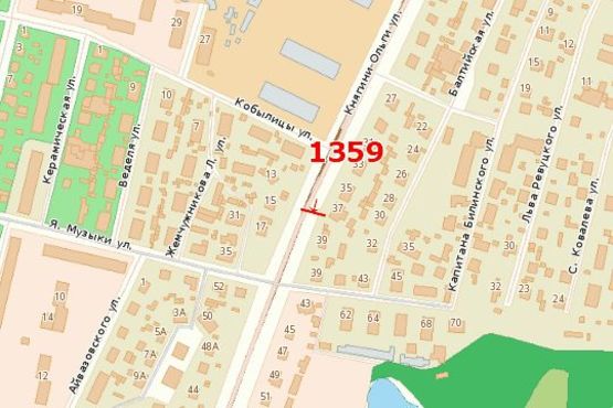 Схема рекламной плоскости по адресу Княгині Ольги вул., 39