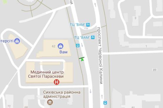 Схема рекламной плоскости по адресу Червоної Калини просп., 62