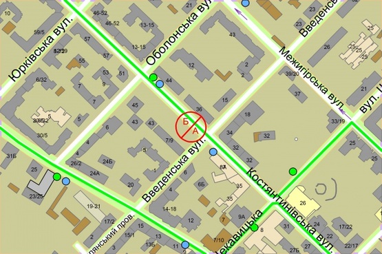 Схема рекламной плоскости по адресу Костянтинівська, 3Б / Введенська