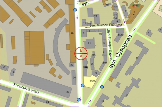 Схема рекламной плоскости по адресу Московська, 27