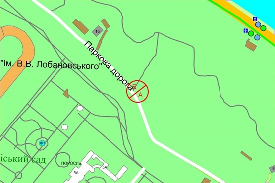 Схема рекламної площини за адресою Паркова дорога,  після  КВЦ "Парковий" (рух до центру)