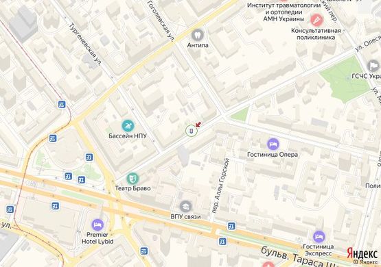 Схема рекламной плоскости по адресу ул. О. Гончара, 84