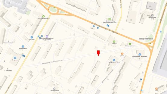 Схема рекламной плоскости по адресу Ул. Днепровская, 330  м. после поворота с Мазепи на ул. Днепровскую справа