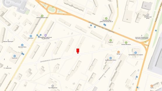 Схема рекламної площини за адресою Ул. Днепровская, 225 м. после поворота с Мазепи на ул. Днепровскую слева