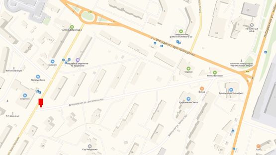 Схема рекламної площини за адресою Ул. Днепровская, после поворота с Мазепи на ул. Днепровскую слева