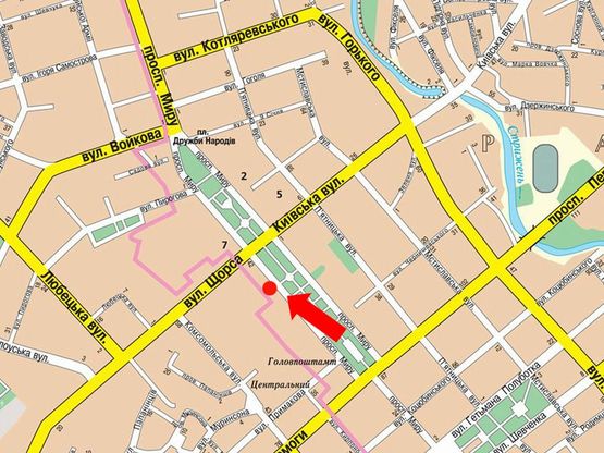 Схема рекламной плоскости по адресу проспект Мира, 42, маг Алло (сторона Б)