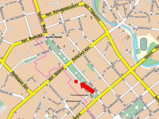 Схема рекламной плоскости по адресу проспект Мира, 38, маг Евротоп (сторона Б)