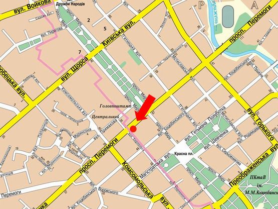 Схема рекламной плоскости по адресу проспект Победы х ул Кирпоноса (сторона Б)