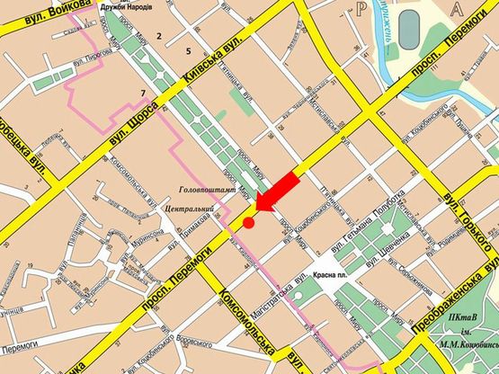 Схема рекламної площини за адресою проспект Победы, 81, Палитра пива (сторона Б)