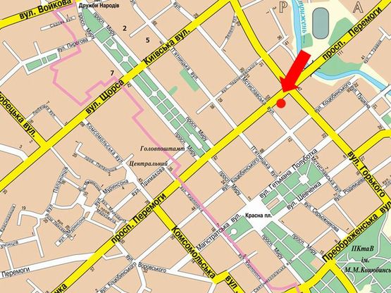 Схема рекламной плоскости по адресу проспект Победы, 103, маг Масяня (сторона Б)