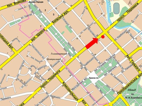 Схема рекламной плоскости по адресу проспект Победы, 103, маг Америка (сторона А)