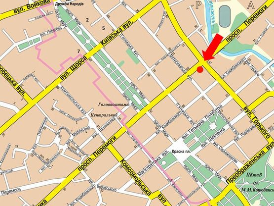 Схема рекламной плоскости по адресу проспект Победы х ул. Гончая (сторона Б)