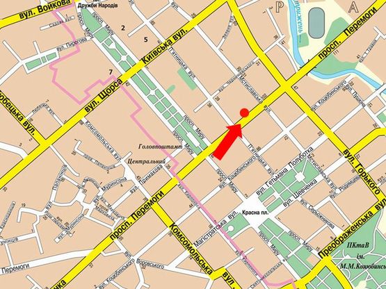 Схема рекламной плоскости по адресу проспект Победы, 96, СтандартБанк (сторона Б)