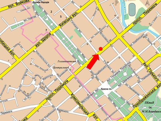 Схема рекламной плоскости по адресу проспект Победы, 96, маг Виват канцелярия (сторона А)