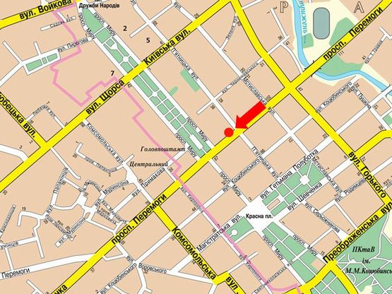 Схема рекламной плоскости по адресу проспект Победы, 90, маг Modiliani (сторона Б)