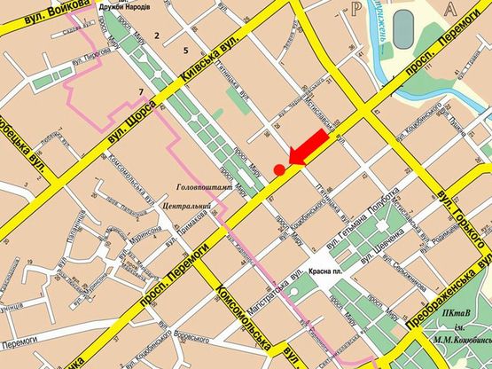 Схема рекламной плоскости по адресу проспект Победы, 90, Укрсиббанк (сторона А)