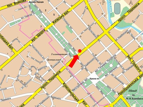 Схема рекламной плоскости по адресу проспект Победы 88 гост Украина (сторона Б)