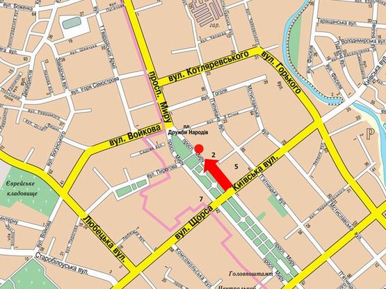 Схема рекламной плоскости по адресу проспект Мира 53 Синком, Укрсиббанк (сторона А)