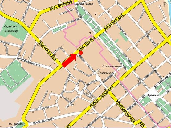 Схема рекламной плоскости по адресу ул Мазепы, 6, центр Лондон (сторона А)