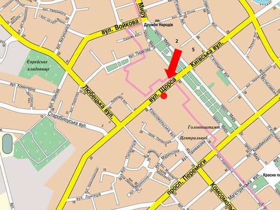 Схема рекламної площини за адресою ул Мазепы, 6, ПариМатч (сторона Б)