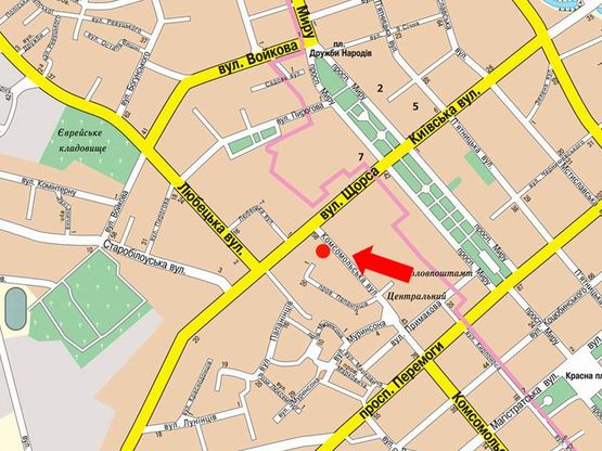 Схема рекламной плоскости по адресу ул Комсомольская 58 Синево (сторона Б)