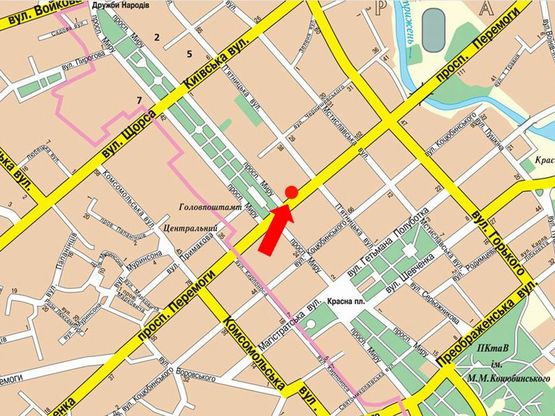 Схема рекламной плоскости по адресу проспект Победы х проспект Мира гост Украина (сторона Б)