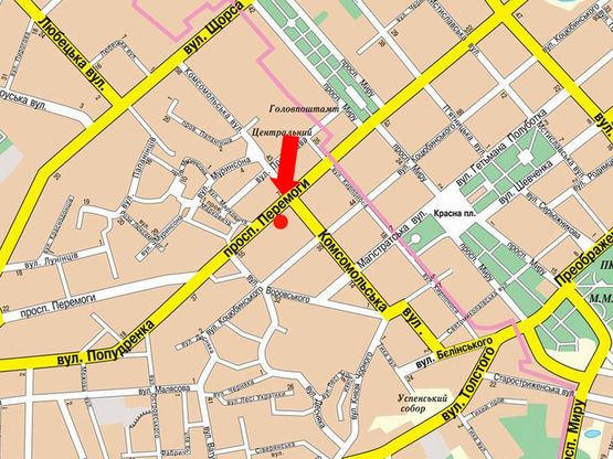 Схема рекламной плоскости по адресу проспект Победы, 67, супермаркет "Союз" 1 (сторона Б)