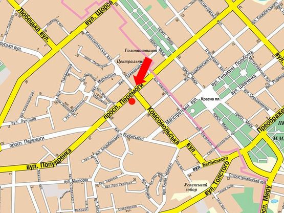 Схема рекламной плоскости по адресу проспект Победы, 67, супермаркет "Союз" 2 (сторона Б)