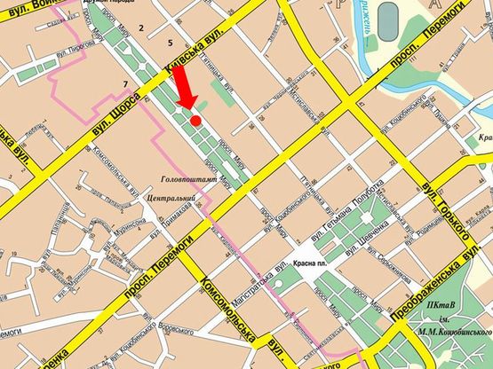 Схема рекламной плоскости по адресу проспект Мира 53, Укрсиббанк (Сторона Б)