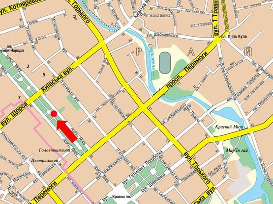 Схема рекламной плоскости по адресу проспект Мира 55, банк ПУМБ (Сторона А)