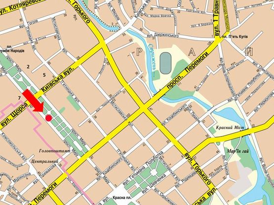 Схема рекламной плоскости по адресу проспект Мира 48, маг Запчасти (Сторона А)