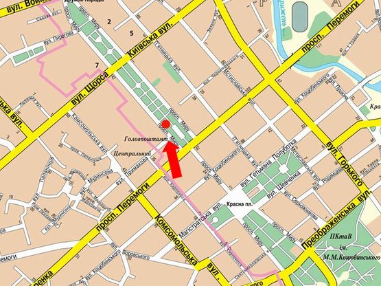 Схема рекламной плоскости по адресу проспект Мира, 40, 1-я школа (сторона Б)