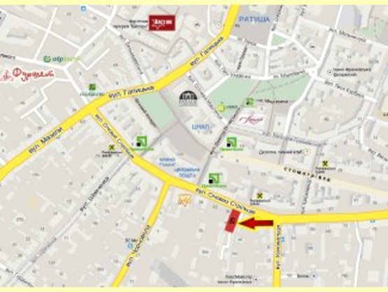 Схема рекламной плоскости по адресу Січових Стрільців нижній