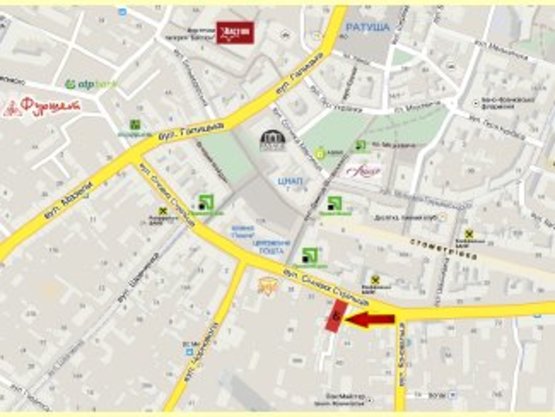 Схема рекламної площини за адресою Січових Стрільців верхній                          тільки банер